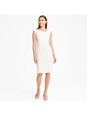 Women's J.Crew White Sleeveless Sheath Dress Size 14